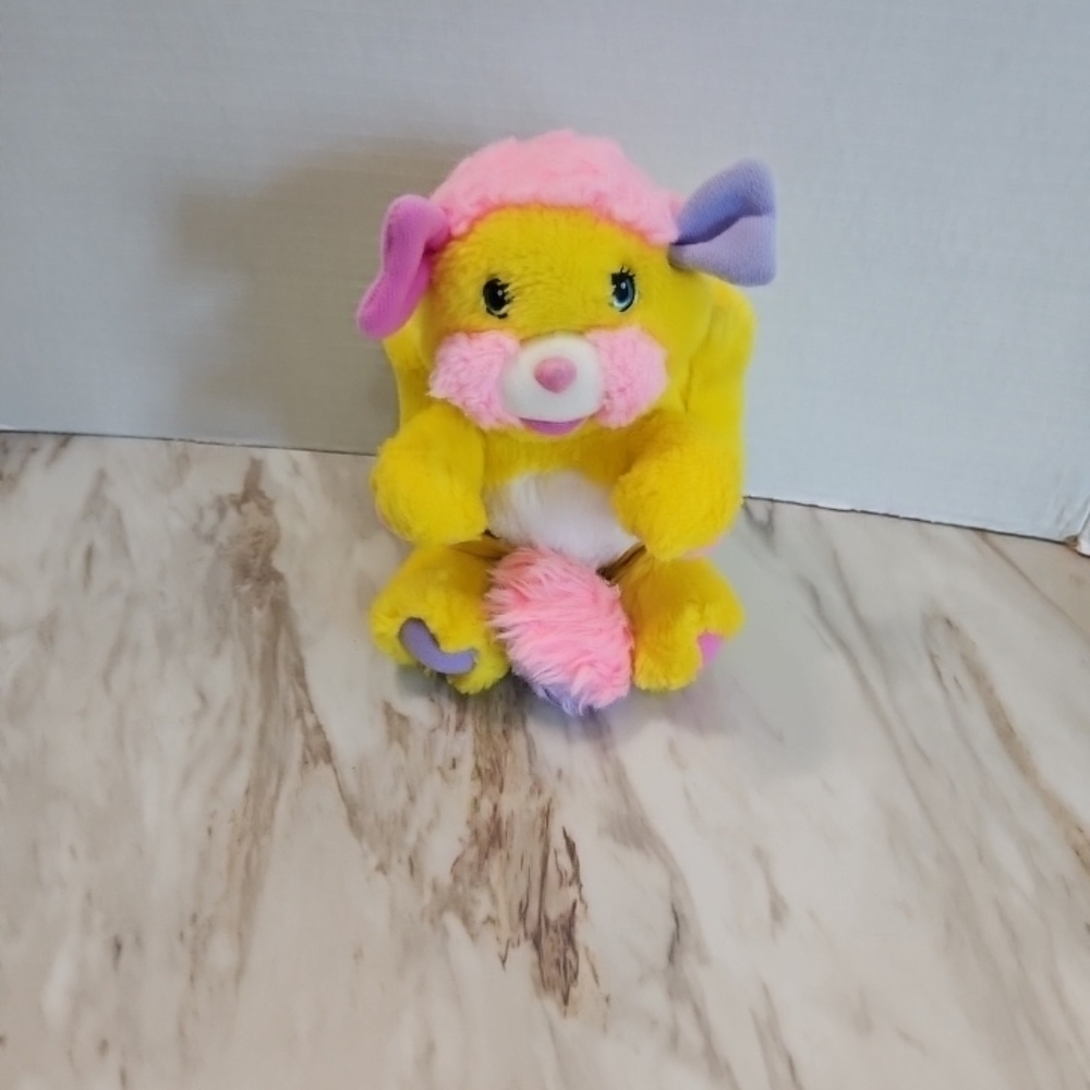 Yellow & Pink Plush Puppy Stuffed Animal